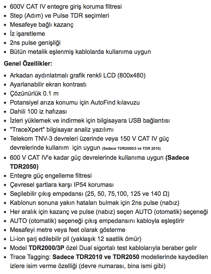 Megger TDR2010 Kablo Arıza Bulucusu